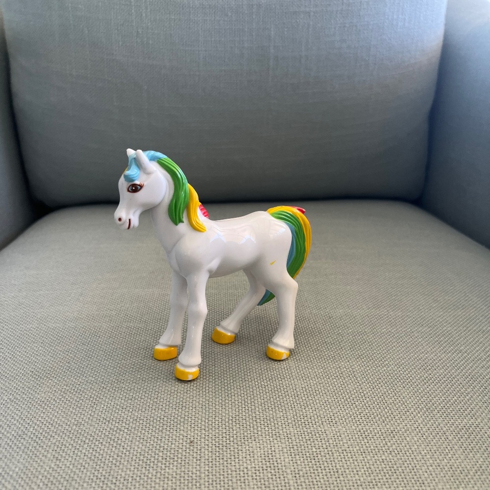 Vintage 1983 Rainbow Brite Starlite Horse PVC Figure Hallmark White